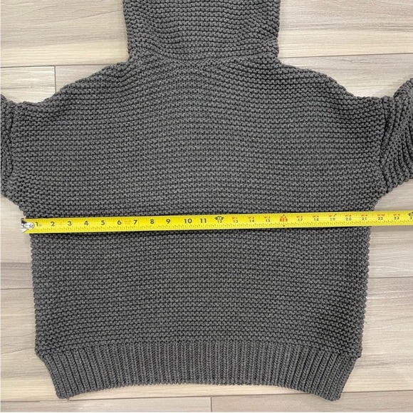 ZARA KNIT Slate Grey Chunky Knit Turtleneck Sweater Size Small Relaxed Fit - Picture 9 of 14